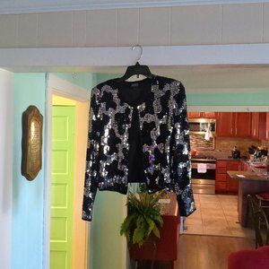 Glitter Short Evening Sequin Jacket